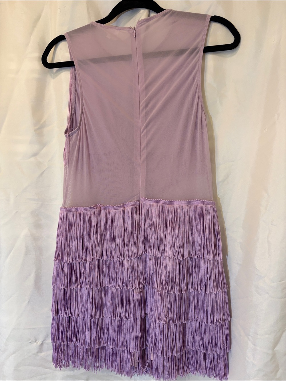 Bear Dance Lilac Fringe Mini Dress - Picture 3 of 3